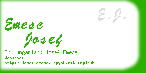 emese josef business card